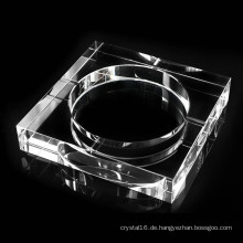 Quadratischer Kristallglas-Aschenbecher K9 für Büro-Dekoration